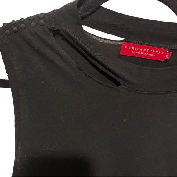 Philanthropy distressed studded top new - Picture 4 of 4